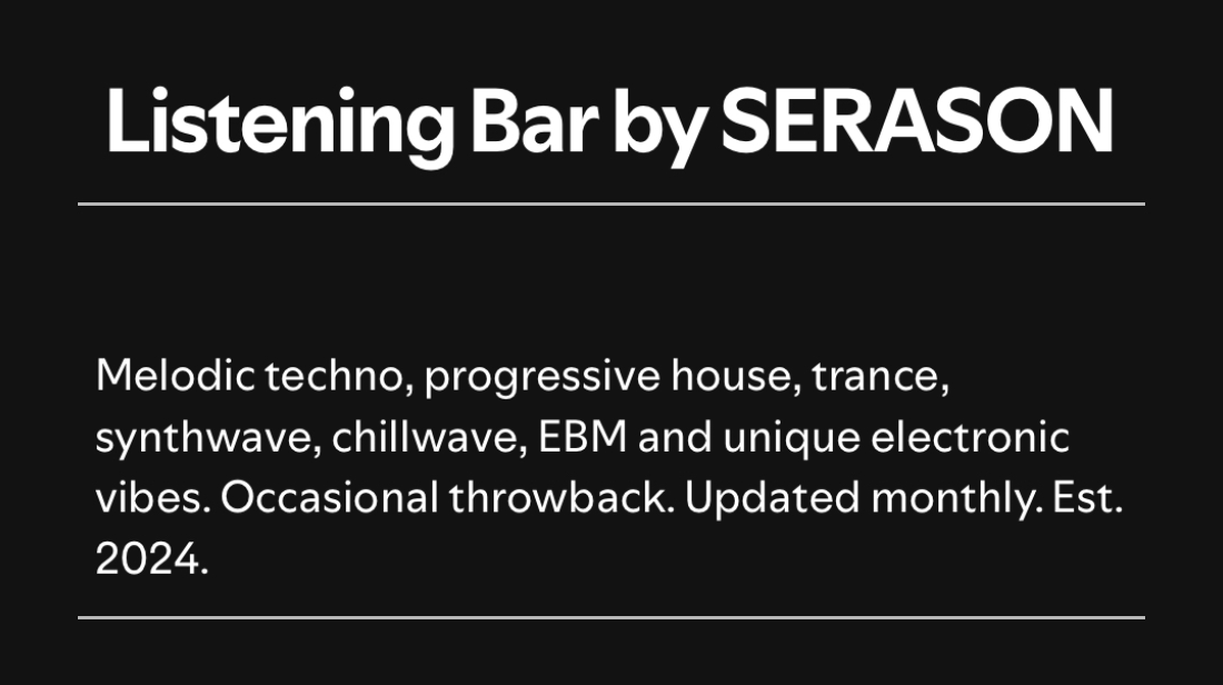 Listening Bar by SERASON